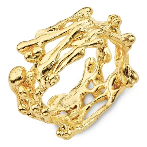 ring i forgylt sølv