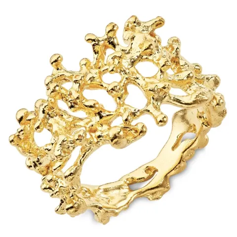 ring i forgylt sølv