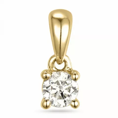 kampanje - diamant anheng i 14 karat gull 0,20 ct