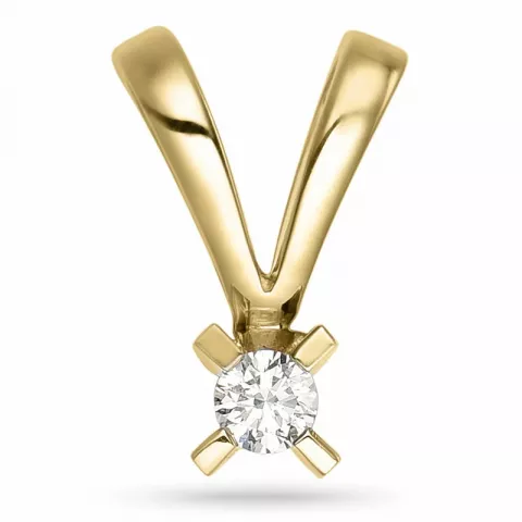 kampanje - diamant anheng i 14 karat gull 0,05 ct