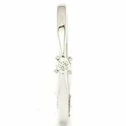 Elegant diamant hvittgullsring i 14 karat hvitt gull 0,05 ct