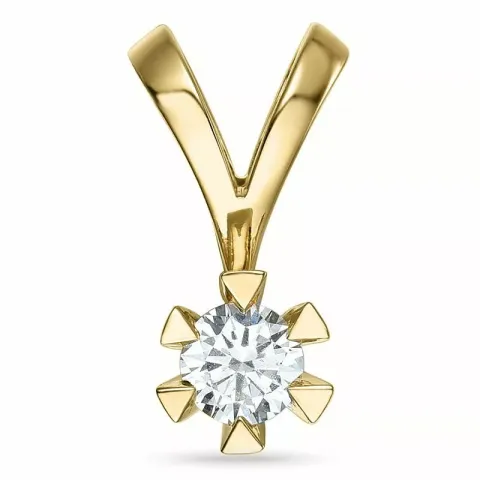 0,40 ct lab grown diamant solitaireanheng i 14 karat gull 0,40 ct