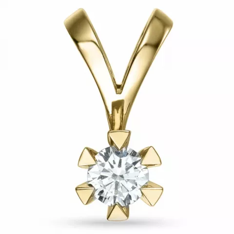 kampanje - diamant anheng i 14 karat gull 0,40 ct