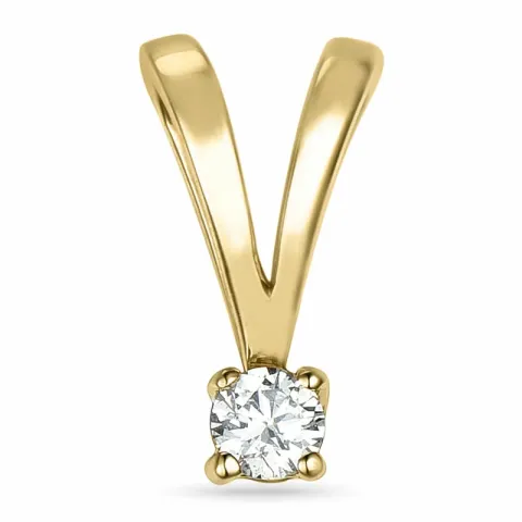 diamant anheng i 14 karat gull 0,05 ct