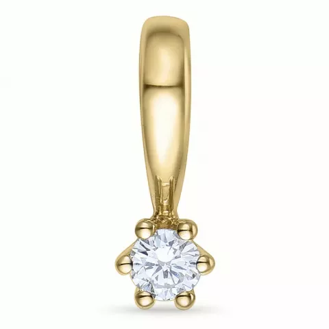 kampanje - diamant anheng i 14 karat gull 0,05 ct