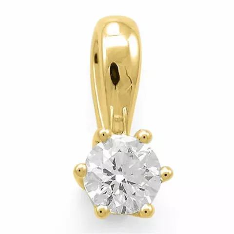 0,30 ct lab grown diamant solitaireanheng i 14 karat gull 0,30 ct