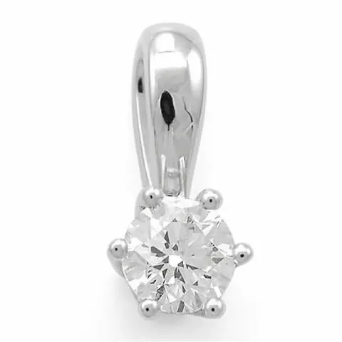 0,30 ct lab grown diamant solitaireanheng i 14 karat hvitt gull 0,30 ct