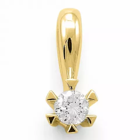 kampanje - diamant anheng i 14 karat gull 0,10 ct