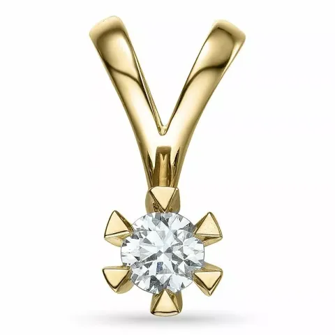 0,30 ct lab grown diamant solitaireanheng i 14 karat gull 0,30 ct