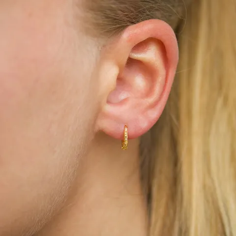 11,5 mm creol i forgylt sølv