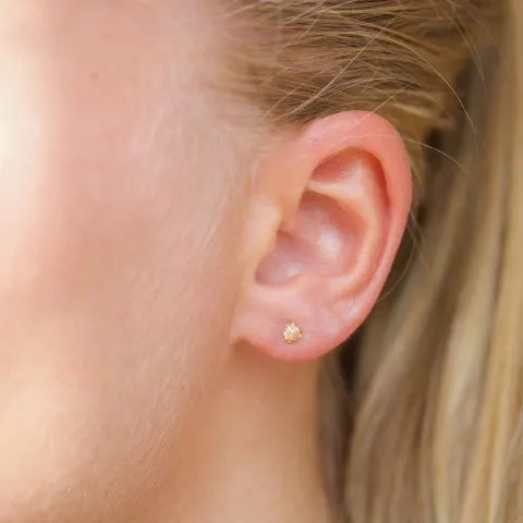 ørestikker i forgylt sølv - Lumé Etched