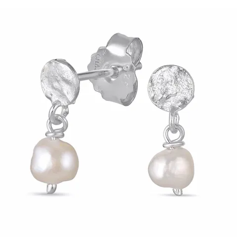 perle øredobber i sølv - Lumé Etched