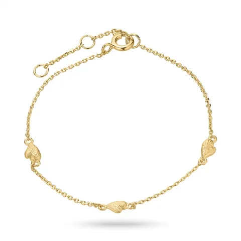 armbånd i forgylt sølv 16 plus 3 cm x 3,75 mm