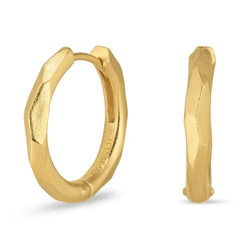 15 mm creol i forgylt sølv - Lumé Etched