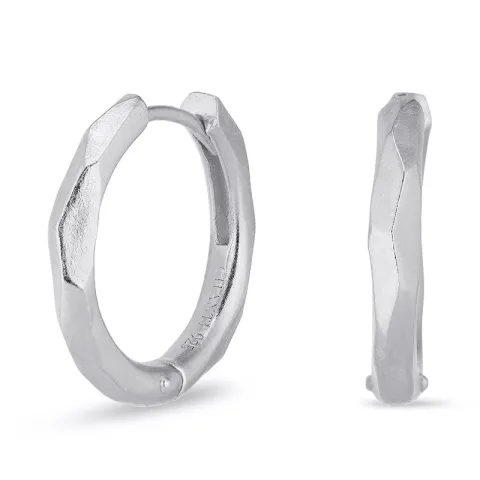 15 mm creol i sølv - Lumé Etched