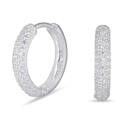 14 mm zirkon creol i sølv