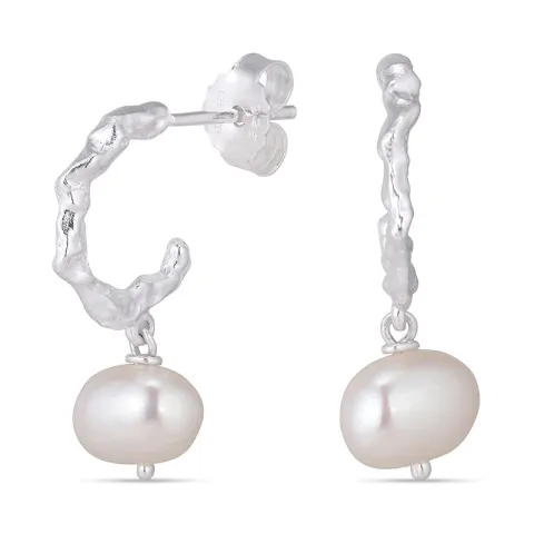 perle halvcreol i sølv - Lumé Etched