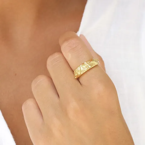 ring i forgylt sølv - Lumé Etched