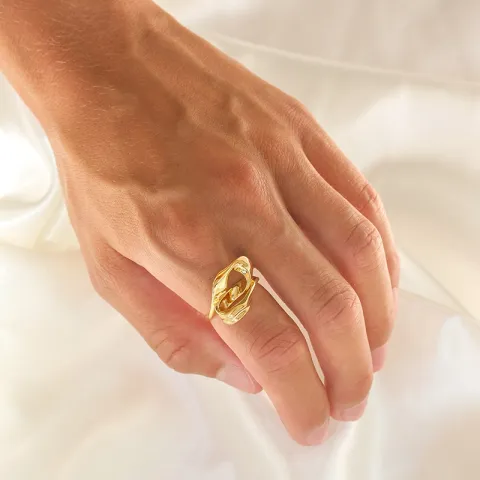 ring i forgylt sølv