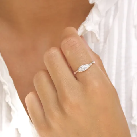 zirkon ring i sølv - Lumé Illume