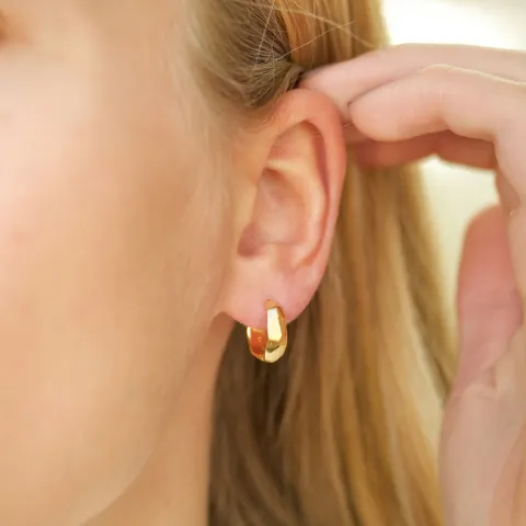13 mm creol i forgylt sølv
