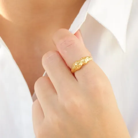 ring i forgylt messing - Eliné