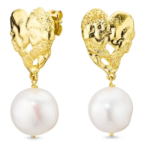 perle øredobber i forgylt messing - Eliné