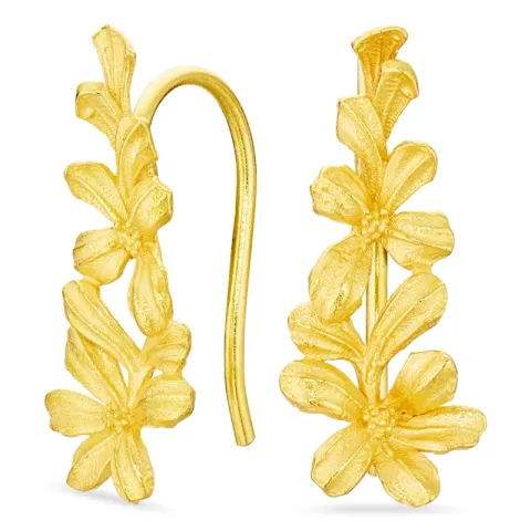 blomst øredobber i forgylt messing - Eliné