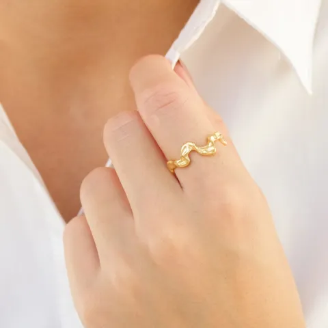 ring i forgylt messing - Eliné