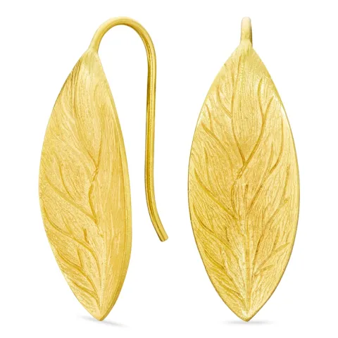 blad øredobber i forgylt messing - Eliné