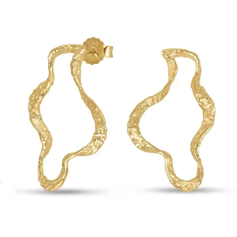 øredobber i forgylt messing - Eliné