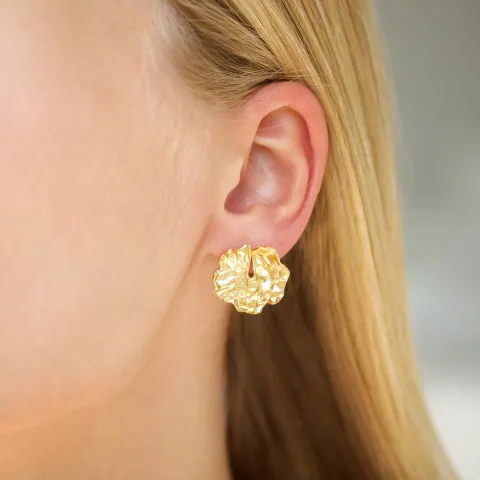 øredobber i forgylt messing - Eliné