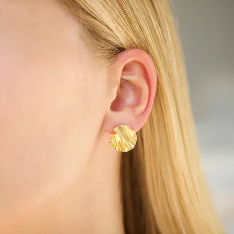 øredobber i forgylt messing - Eliné