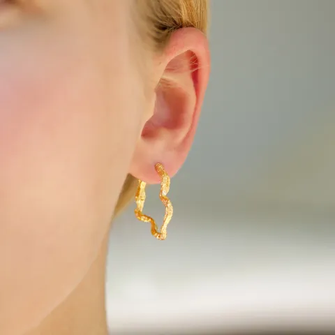 hjerte creol i forgylt messing - Eliné