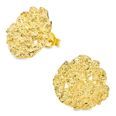 øredobber i forgylt messing - Eliné