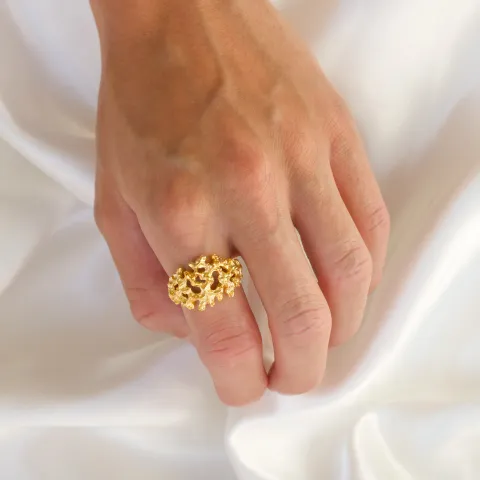 ring i forgylt messing - Eliné