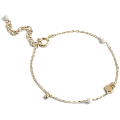 Enamel Melia Daisy armbånd i forgylt sølv