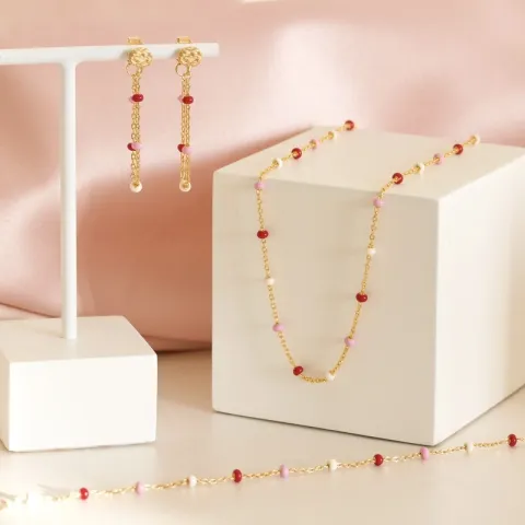 Enamel Lola Rosie armbånd i forgylt sølv farget emalje