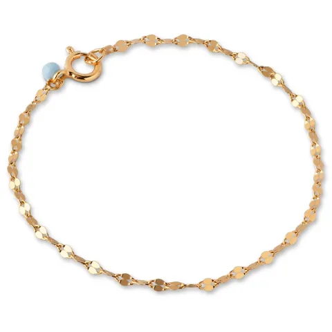 Enamel Ona armbånd i forgylt sølv blå emalje