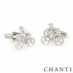 Sykkelrytter mansjettknapper i Rustfritt stål