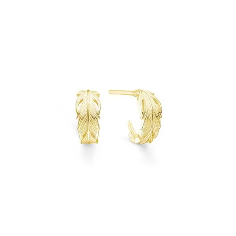 ID Fine IDH007GD Raven mini hoops i forgylt sølv