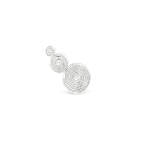 ID Fine IDS070SLLEFT Coil Triple 1/2 par ørepynt i sølv
