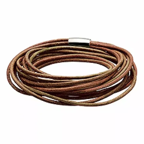 brun lærarmbånd i lær 18,0 cm x 15,0 mm