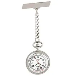 sølvfarget Seits klokke sykepleierklokke KA346492