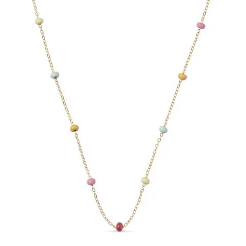 Enamel Lola Bold Rainbow halskjede i forgylt sølv multifarget emalje