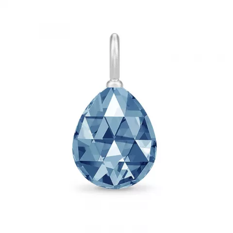 Julie Sandlau krystall anheng i sølv blå krystall