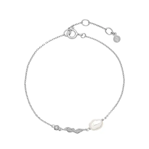 Izabel Camille Fairy perle armbånd i sølv hvit zirkon