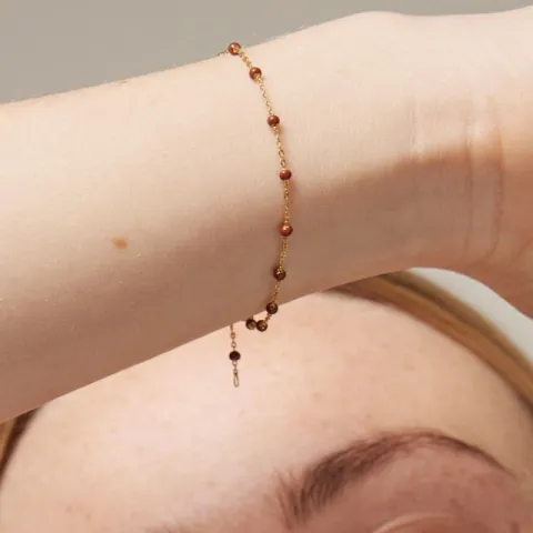 Enamel Lola Cooper armbånd i forgylt sølv