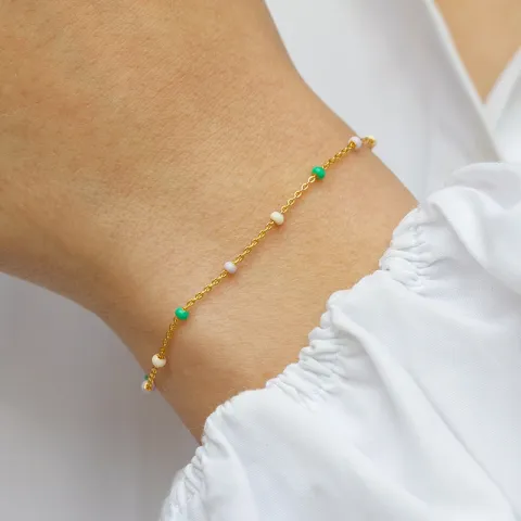 Enamel Lola Wilderness armbånd i forgylt sølv