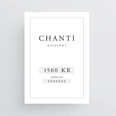 Gavekort til CHANTI.NO